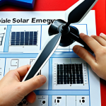 ** Students collaborating on building a miniature renewable energy system (solar panels & wind turbine). Focus on hands-on activity, teamwork, and engagement. Realistic style.

**